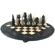 Load image into Gallery viewer, Makonde Chess Set Round Board